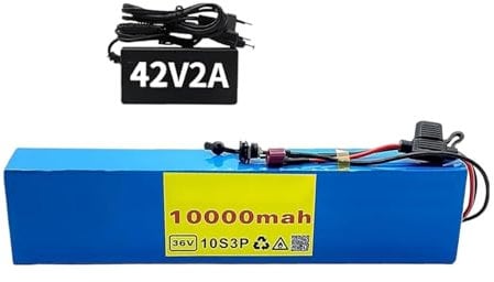 36V 10AH 10S3P Batteria Al Litio Ebike Con Caricabatterie 42V 2A Per Bici Elettriche Senza Pedali Biciclette Pieghevoli Adatta A Motori Inferiori A 500W 36V,XT60