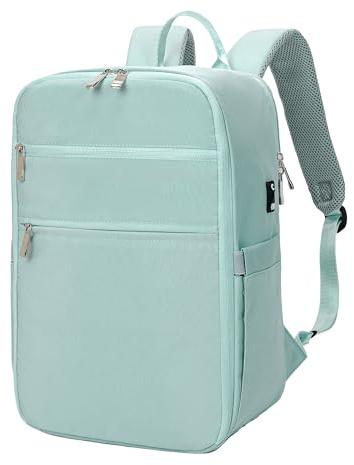 RuoSien for Ryanair cabin bags 40x30x20 Travel Backpack with Trolley Strap | Hand luggage with Multi-Pockets 40x30x20 cabin bag anti-theft side water holder 15.6 laptop sleeve compartment 180° open