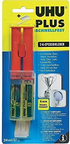 UHU plus schnellfest 300 Doppelkammerspritze 27g, 3er-Pack