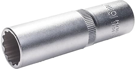 SW-Stahl 05632-16SB Tiefer Steckschlüsseleinsatz - 16 mm - 1/2 Zoll 12-kant | Extra lange Zündkerzennuss aus Chrom-Vanadium-Stahl, verchromt, Premium-Qualität für präzises Arbeiten an Fahrzeugen
