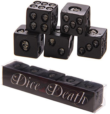 Close Up Totenkopf Würfel 5er Set