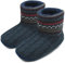 COFACE Hüttenschuhe Herren Warm Winter Hausschuhe Herren Plüsch Flauschig Gefütterte Hausstiefel Männer Fell Haussocken Filz Pantoffeln 43