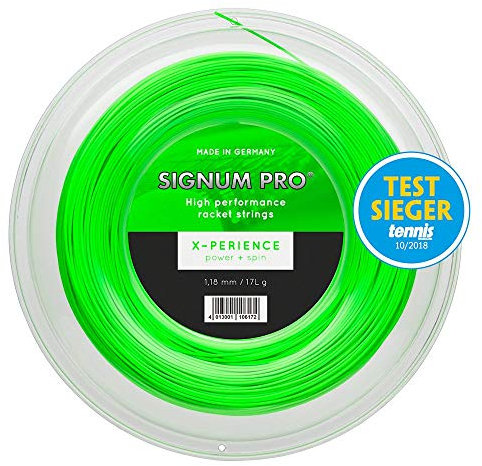 Signum Pro Unisex – Erwachsene Xperience Saitenrolle 120m-Neongrün Tennis-Saite, neongrün, One Size
