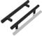 LONTAN 10 Pack Kitchen Door Handles 192mm Black Cupboard Pulls Black Kitchen Cupboard Handles Drawer Pulls for Cabinet Wardrobe Bathroom Stainless Steel