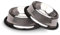Bahob® Steel Dog Bowl with Rubber Base for Small Medium and Large Dogs, Pets Feeder Bowl and Water Bowl Perfect Choice Pack of 2 (M)