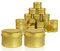 JULWHISPER Lot de 24 pots de bougies en vrac dorés de 100 ml - Pour la fabrication de bougies - Doré