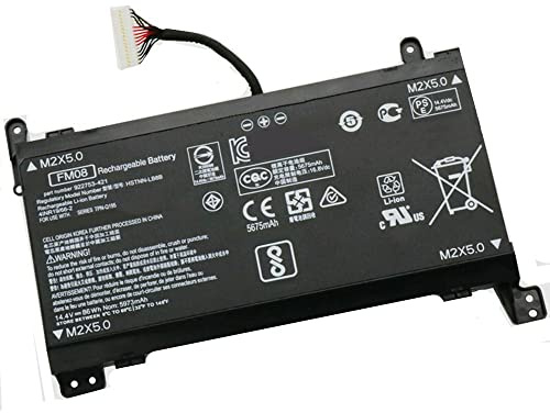Bestome FM08 Ersatz Akku Kompatibel mit HP Omen 17-AN013TX 17-AN014TX 17-AN014NG 17-AN000 17-AN008UR TPN-Q195 922753-421 16-Pin 14.4V,86Wh