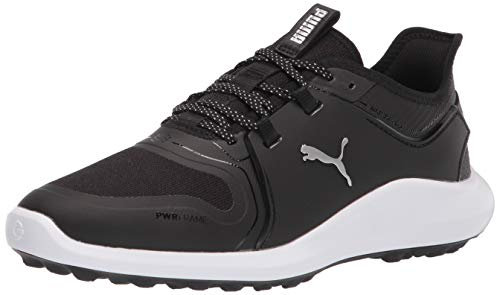 pumagolf Ignite Fasten8, Zapatos de Golf Hombre, Puma Black Puma Silver Puma White, 42 EU