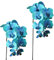 Künstliche Phalaenopsis Blumen – Gefälschte Phalaenopsis Blumen Zweige mit echt berührenden Orchideen Blumen und realistischer Langer Stiel für Zuhause Büro Hochzeit Dekor (blau)