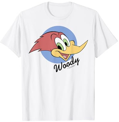 Woody Woodpecker Face Circle Logo T-Shirt