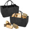 YRHome 2 Stück Kaminholztasche Filz Tasche Filztasche Filztaschen Faltbar Shopper Kaminholz Einkaufstasche Spielzeugtasche bis zu 30KG 50 x 25 x 25 cm Dunkelgrau