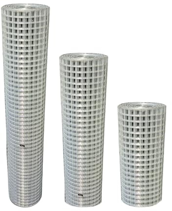 Galvanised Welded Wire Mesh Garden Pet Dog Cat Bird Aviary Rabbit Hutch Fencing Available 2FT, 3FT, 4FT Widths/Heights. 5m or 25m Rolls (3FT 1 x 1 1mm 5m)