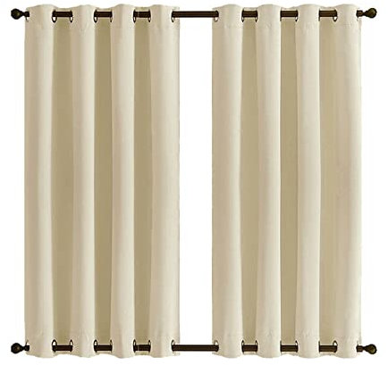Outdoor Vorhänge mit Ösen 244x300cm, Hitzestau durch Outdoor Vorhang reduzieren kühl halten Outdoor Vorhang Schlaufengardine Für Balkon Terrasse Wasserdicht Sichtschutz Sonnenschutz - Beige 1 Stück