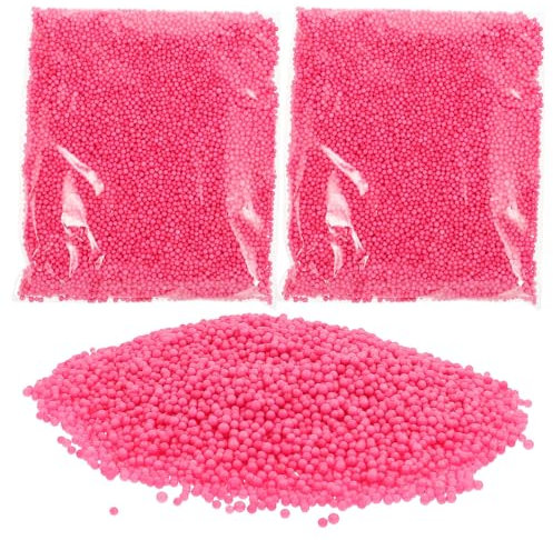 ABOOFAN Bastelperlen 3 Packungen Mini Styroporkugeln Styroporkugeln Bunte Schaumstoffperlen Styroporkugeln für Kinder Sitzsack Füllmaterial Hochzeit Valentinstag Rosa Kleine Styroporkugeln