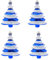 4 Piece Glitter Bauble Christmas Tree Ornaments - 9 x 6 CM, Blue