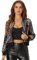 Allegra K Damen Bomberjacke Langarm Glitzer Pailletten Party Jacke Mehrfahrbig M