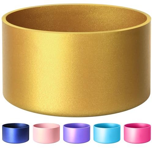 VIKIZUES Protective Metallic Matte Luster Silicone Boot, Compatible with Stanley/Simple Modern 20-40oz & Water Bottle 12-24oz and More Bottles with 2.8-3in Base, Glitter Anti-Slip Bottom Sleeve Cover