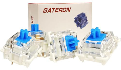 Gateron 70 Pcs G pro 3.0 Mechanical Keyboard MX Silent Switch,Linear pre lubed RGB SMD Gaming Keyboard Tactile Switches 3 Pin (Blue)