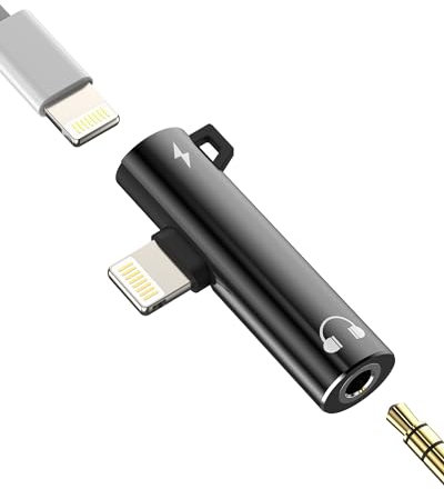 Adaptador de 3,5 mm Jack Auriculares para Apple Carga Accesorios Lightning Cable Aux Auriculares Divisor Auriculares para iPhone 14 13 12 11 Pro Max 7 8 Plus X SE XS para iPad Air Conector Cargador