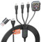 100W 4 in 2 Ladekabel Kompatibel für Apple Watch Ladekabel, 10 Fuß iWatch Ladekabel USB C Watch Kabel iPhone Watch Ladegerät kompatibel mit allen Apple Watch Serie, iPhone 15 14, MacBook, iPad Android
