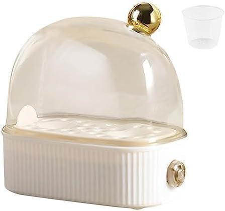 SHANGMAOYO Egg Poacher Egg Cooker Electric Boiled Egg Steamer Maker, Mini Electric Boiled Egg Cooker for 2 Eggs, Safe Using Egg Boiler with Timer Off for Apartment, (1PCS White)