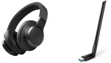 JBL Live 660NC kabelloser Over-Ear Bluetooth-Kopfhörer in Schwarz & TP-Link Archer T3U Plus AC1300 High Gain USB WLAN Stick Adapter mit Antennen bis zu 867 Mbit/s 5GHz