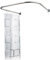 innytund Tringle de rideau de douche avec rails en forme de U - Courbe - En acier inoxydable - Carré - Avec 3 x 2 m - Extensible - Pour salle de bain, hôtel et appartement