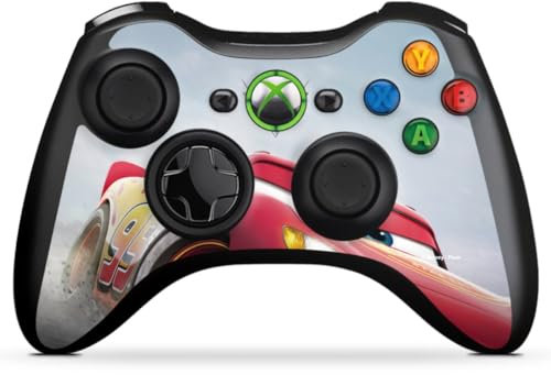 DeinDesign Skin kompatibel mit Microsoft Xbox 360 Controller Folie Sticker Lightning McQueen 95 Offizielles Lizenzprodukt Cars