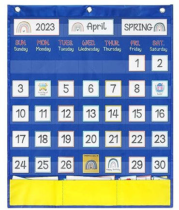 Kalender für Kindergarten Schule Klassenzimmer mit 89 Karten Monatskalender für Kinder Lernen