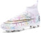 Biayphyne Scarpe da calcio in erba sintetica da uomo, scarpe da calcio, per bambini, per interni, AG FG TF, 068 Ag Bianco, 40 EU