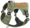 HEELE Hundegeschirr, Metall Taktisches Geschirr, Taktische Hundeweste, Service Hundegeschirr, MOLLE Sicherheitsgeschirr, Brustgeschirre für Hunde, Laufgeschirre für Hunde, Armee Grün, L