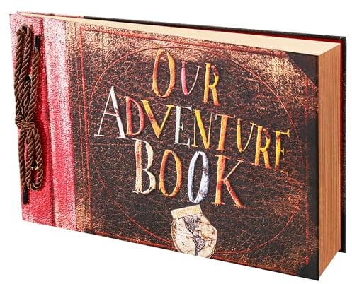 Album fotografico per scrapbooking, il nostro libro delle avventure con parole in rilievo, copertina rigida, album di ritagli da viaggio per anniversario, matrimonio, viaggi, baby shower, ecc. (libro