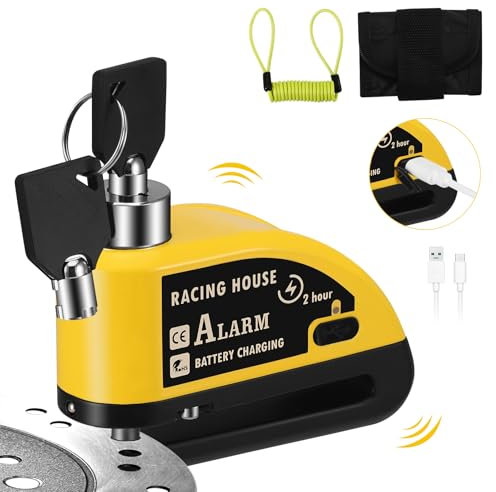 Aofesel 1 Motorcycle Lock Alarm System with Motion Sensor and 110dB Alarm