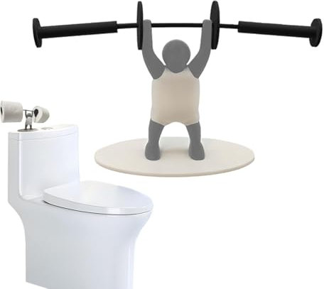 Funny Weightlifter Toilet Roll Holder | Stand Weightlifter Toilet Roll Dispenser,Novelty Unique Weightlifter Toilet Paper Roll Holder, Printed Strong Man Weightlifter Toilet Paper Tissue Holder
