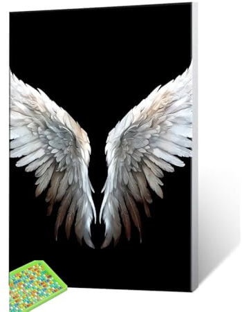 DIY Diamond Painting, Angel +Wings Diamond Art Painting Kits for Adults, Kinder und Beginner Embroidery Pictures Arts Crafts for, Mosaikherstellung, Set for Wall Decoration Geschenk 80x110cm S-543