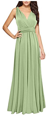 Infinity Kleid mit Bandeau Brautjungfernkleid Multi-Way Kleid Lang Übergröße Convertible Twist Wickelkleid