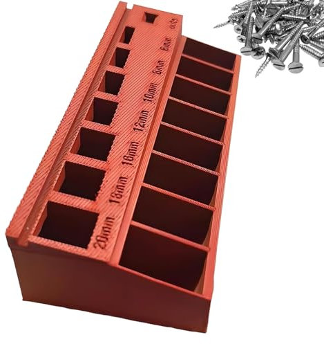 Clasificador de tornillos M3, almacenamiento de tuercas y pernos, organizador de compartimento de herramientas, organizador de tornillos portátil y robusto para taller, armario de garaje y bricolaje