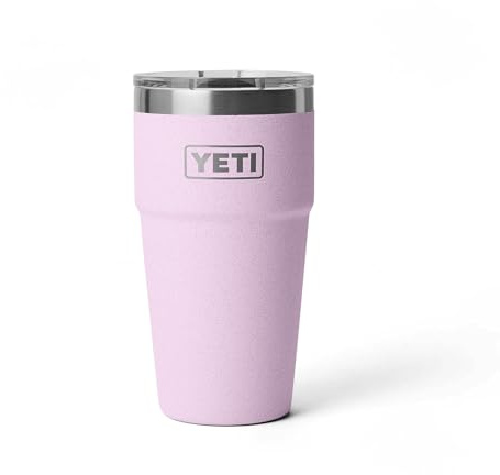 YETI Rambler 20 oz Stackable Tumbler, Stainless Steel, Vacuum Insulated with MagSlider Lid, Cherry Blossom