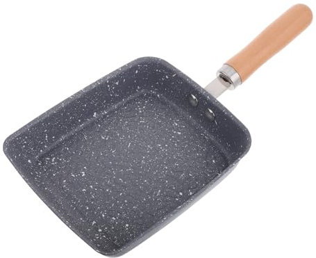 JECOMPRIS Poêle Carrée Antiadhésive Pour Induction Et Gaz Poêle à Crêpes Japonaise Avec Manche à Œufs Multifonctionnelle Pour