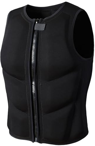 Schwimnweste Unisex Verstellbar Hohe Auftriebskraft Tragbar Neopren EPE Schaum für Kajak Surfen Bootfahren Wassersport(4XL)