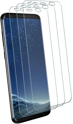 TECHGEAR [3 Pack] Screen Protectors to fit Samsung Galaxy S8, S9 [ghostSHIELD Edition] Genuine Reinforced Flexible TPU Screen Protector Guard Covers with Full Screen Coverage inc Curved Screen