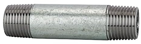 Nipplo doppio per tubi, 23, AG/AG, in acciaio zincato ST 37-2, R 1, lunghezza 40,0 mm, pressione di lavoro max. 50 bar