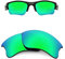 Oak&ban Mirror Polarized Replacement Lenses for Oakley Flak Jacket XLJ Sunglasses Green