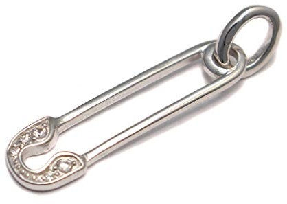 Loveyourdiamonds Sicherheitsnadel Anhänger aus 925 Sterling Silber