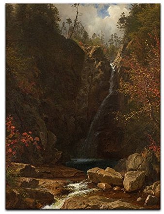 Bilderdepot24 Kunstdruck Poster - Albert Bierstadt Glen Ellis Falls 30x40 cm ca. A3 - Alte Meister Bild ohne Rahmen
