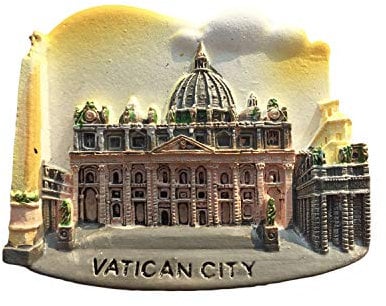 Vatican Italy 3D Refrigerator Magnet Resin Travel Souvenirs,Handmade Home & Kitchen Decoration Vatican Fridge Magnet Collection Gift