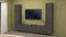 Dmora - Système Mural Giordano, Ensemble de Salon Meuble TV 3 Portes, Meuble de Salon Polyvalent, 100% Made in Italy, 260x30h180 cm, Anthracite