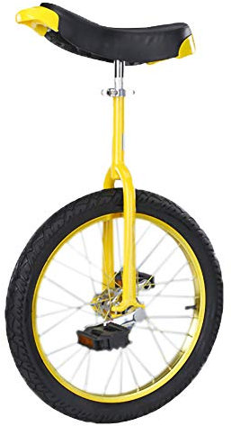 Einrad,Radtrainer Einstellbare Rutschfeste Reifenbalance RadsportüBung,Verwendung FüR AnfäNger Kinder Erwachsene Spaß Fahrrad Fitness / 24 Zoll/Gelb