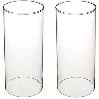 Glaszylinder ohne Boden für Kerzen | Hurrikan Kerzenhalter Glas | Offenes Glasrohr Groß | Aus Borosilikat-Glas | Durchmesser 7,5 cm/8,5 cm/9,5 cm (Ø 7,5 cm | Höhe 15,2 cm)