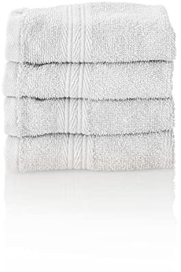 Glart - Set di asciugamani premium in spugna, disponibili in 6 colori e 5 dimensioni, composto da 4 asciugamani per gli ospiti da 30x50 cm, bianco